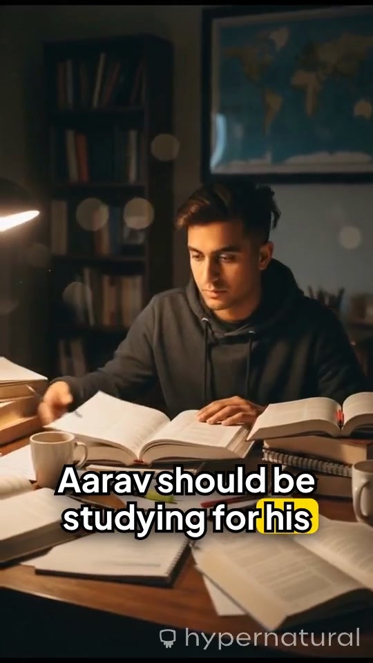 Aarav's Struggle: Balancing Video Games and Studies in Class 12