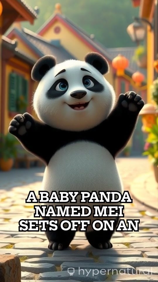 Panda's Colorful Village Adventure