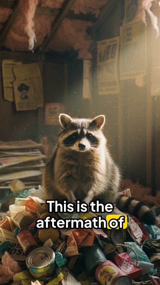 Benny the Raccoon Destroys Insulation: Call Dart Services!