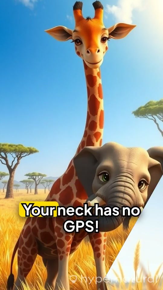 Giraffe's Goofy Miscommunication with the Elephant!