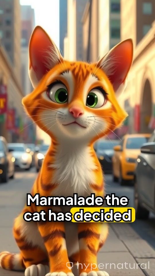 Cat Running on the Street