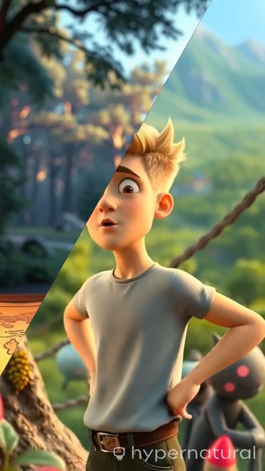 The Glowing Map: A Boy's Adventure in the Magical Forest