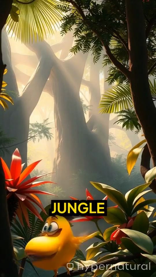 Jungle Themed Nursery Rhymes with Alfabet A Characters