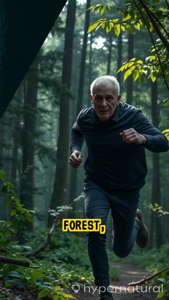 AI-Animated Chase: Man vs. Wolf