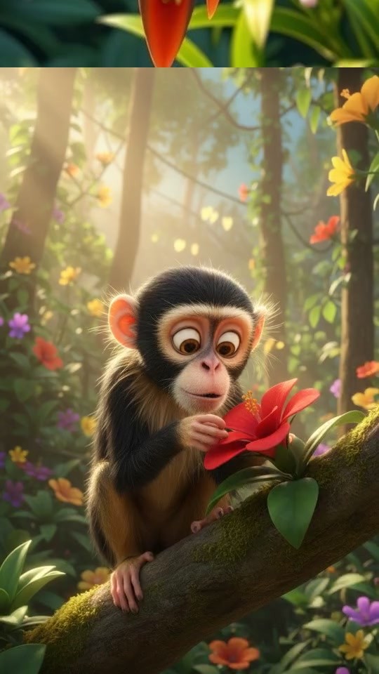 The Wise Parrot and the Playful Monkey