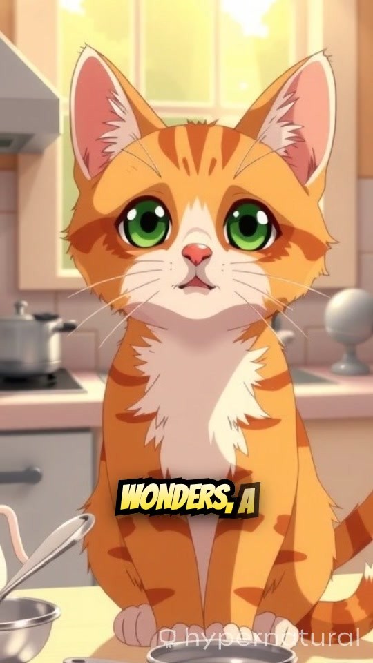 Adorable Kitten Chef: Fluffy Grey Kitten Washing Dishes in a Miniature Kitchen