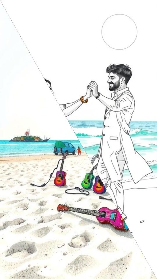 समुद्र तट पर नृत्य