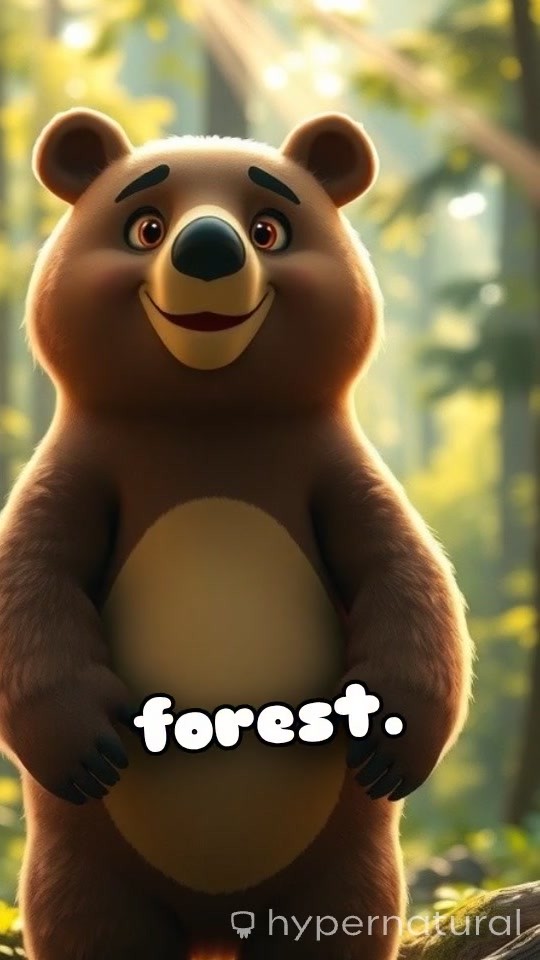 Bruno the Friendly Bear Enjoys a Tasty Treat