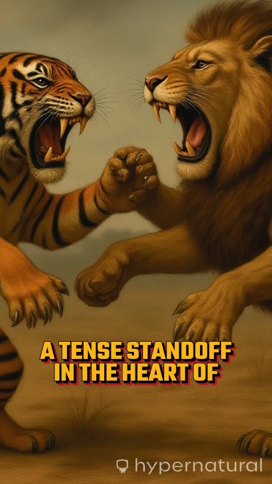 Tiger vs Lion: Fierce Battle!