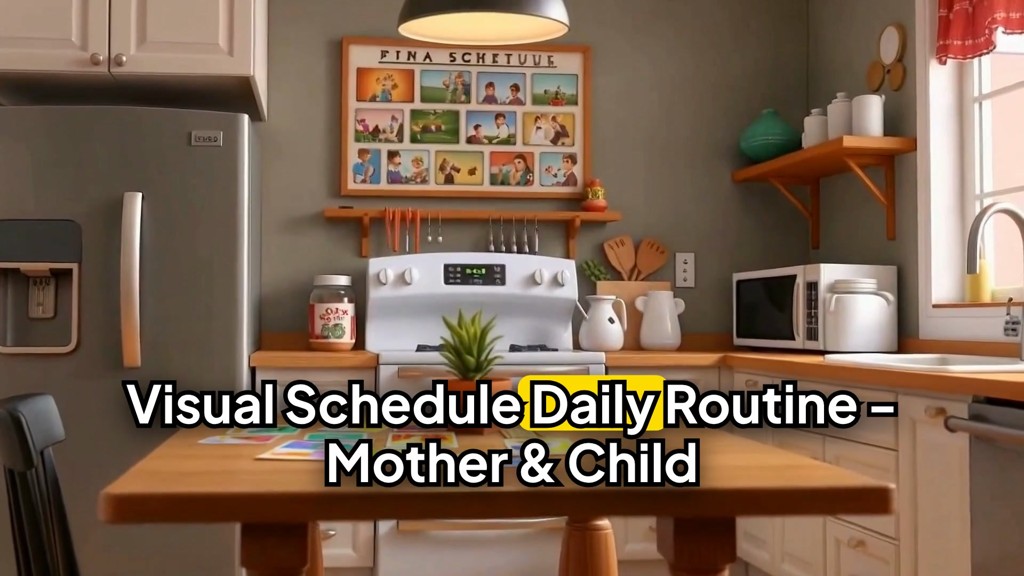 Visual Schedule Daily Routine for Mom and Child