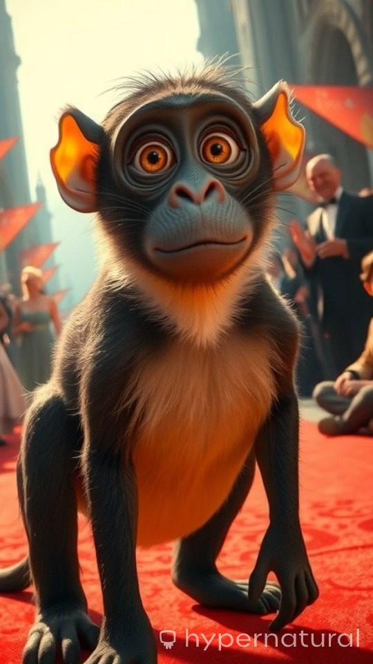 Monkey Steals the Show on the Red Carpet!