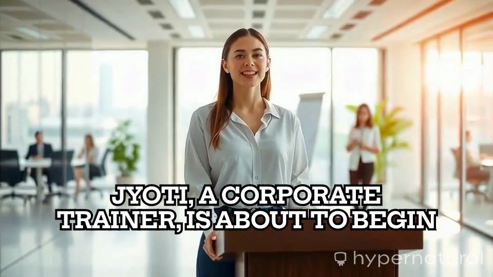 Corporate Female Trainer: 6 Slides, 5 Versions