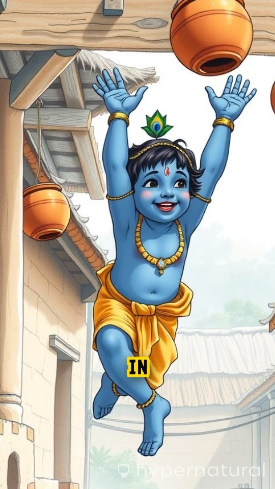 Krishna's Butter Mischief in Gokul
