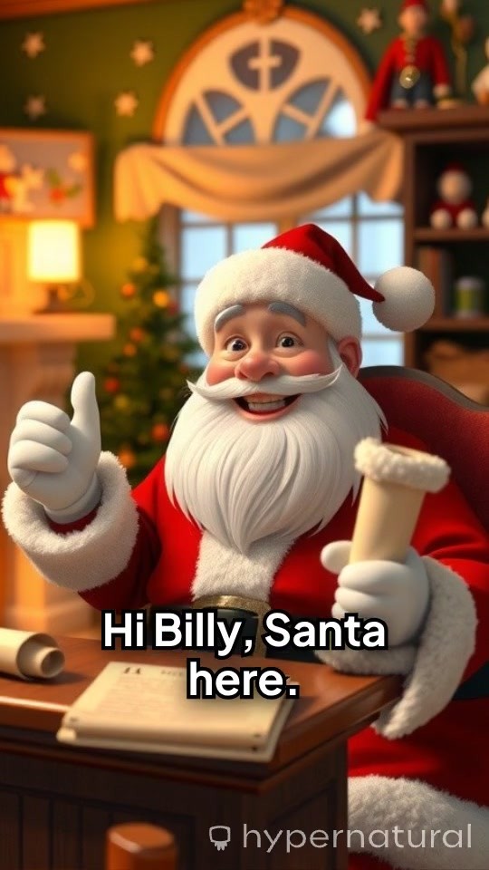 Santa Checks the Nice List for Billy!
