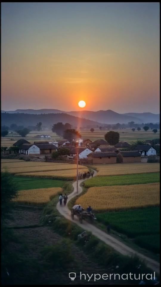 Serene Sunrise in Rural Karnataka