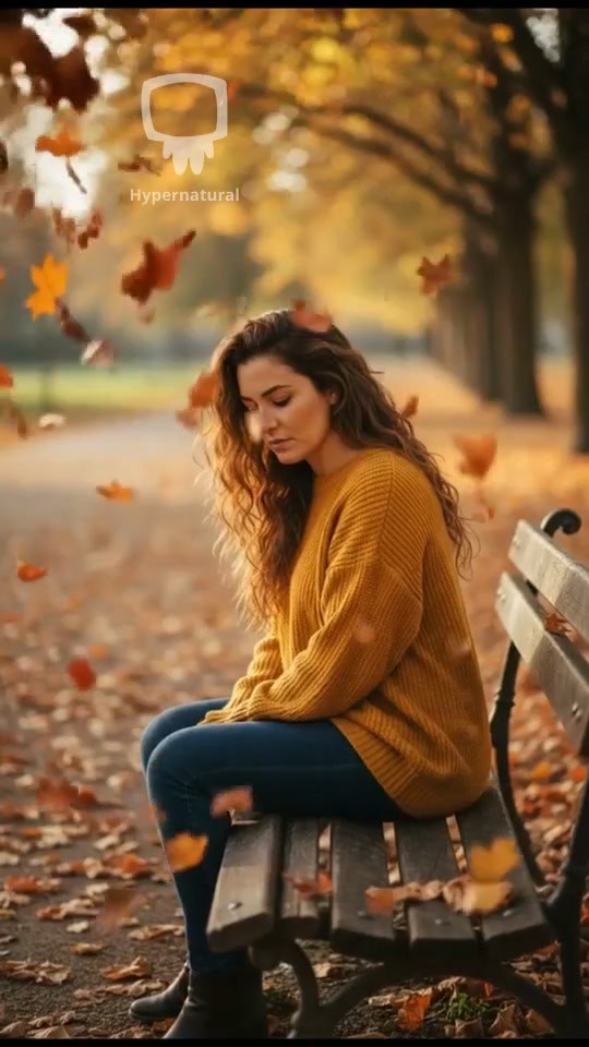 Whispers of Autumn: Elara's Quiet Reflection