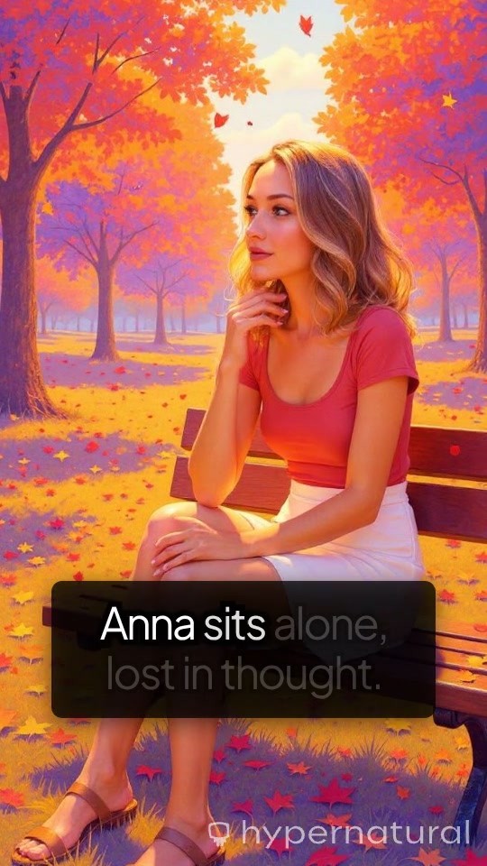 Beautiful Girl Alone on Bench