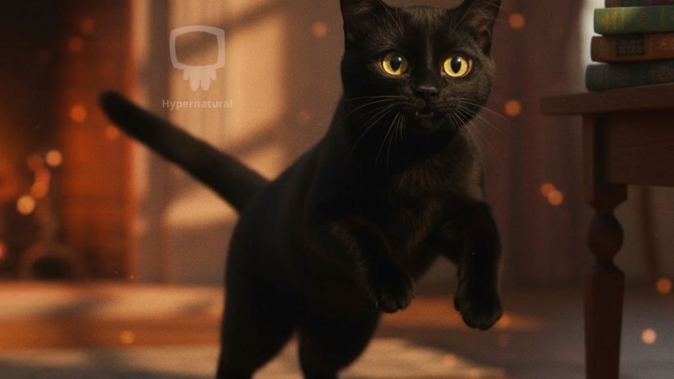 Nighttime Wonders: Cat, Stars, and Magic