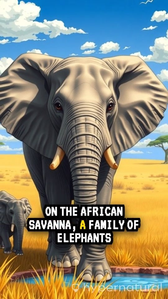 Elephant Saves Young One from Hunter