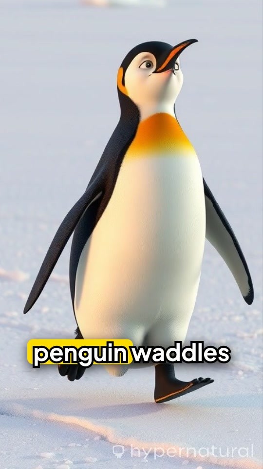 A Playful Friendship: A Baby Penguin and a Colorful Fish