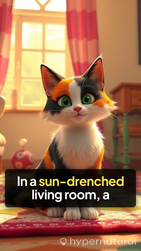 A Cat Having Fun with 3 Kids
