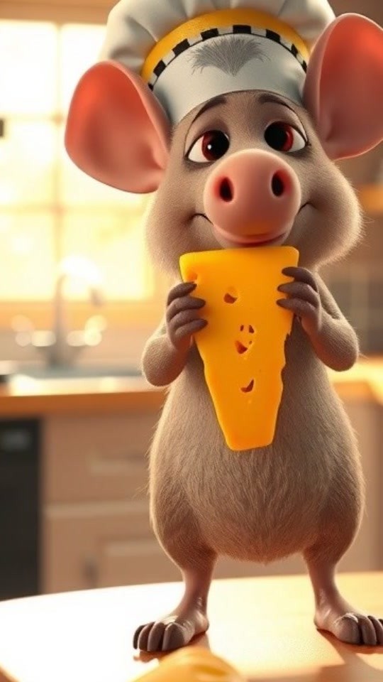 A Mouse's Quest for Gourmet Cheese!