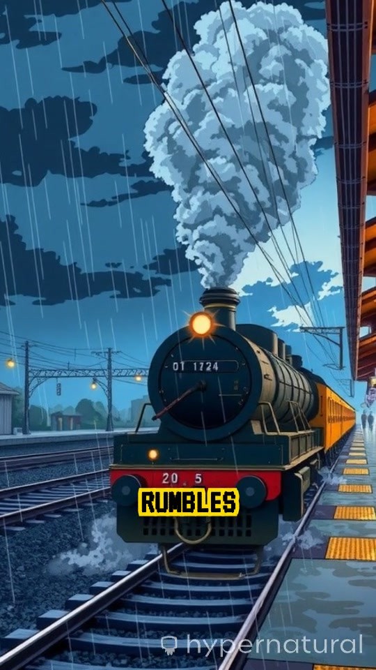 Train Journey in the Rainy Season