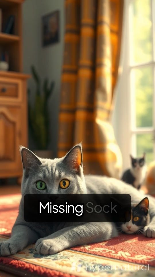 The Curious Cat and the Missing Sock