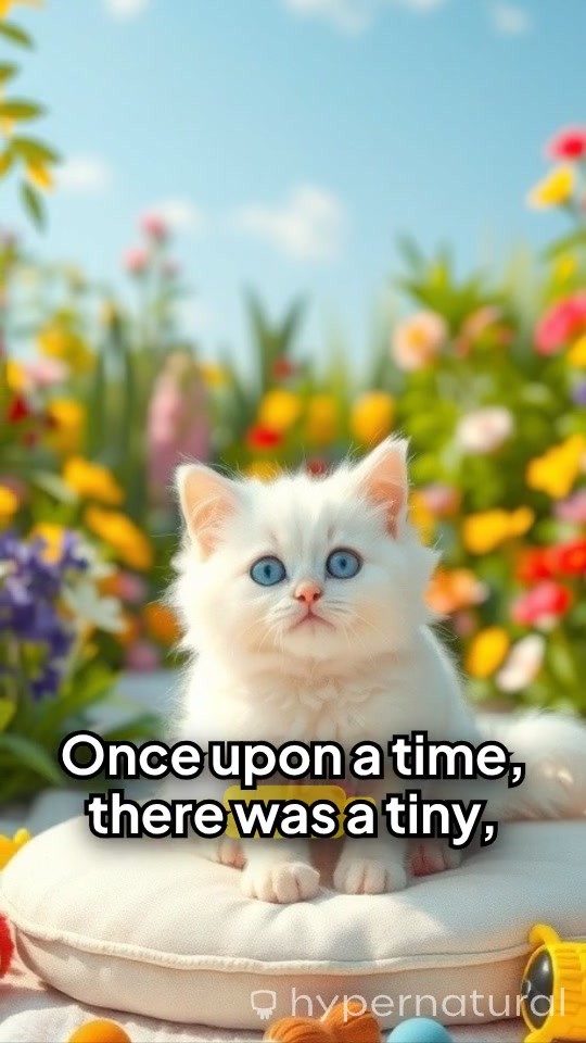 Fluffy White Kitten's Brave Survival Adventure in Bad Weather