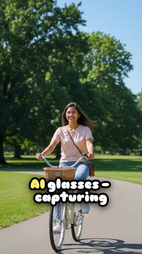 Ride Smart: Capture Every Moment with Cyan AI Glasses!