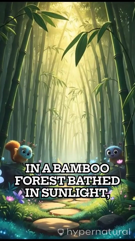 Playful Panda in a Sunny Bamboo Forest