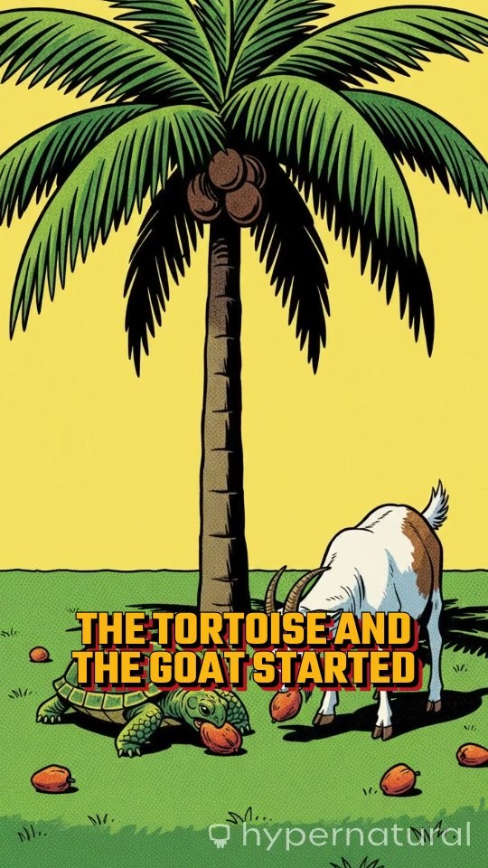 The Clever Tortoise and the Palm Fruit Feast