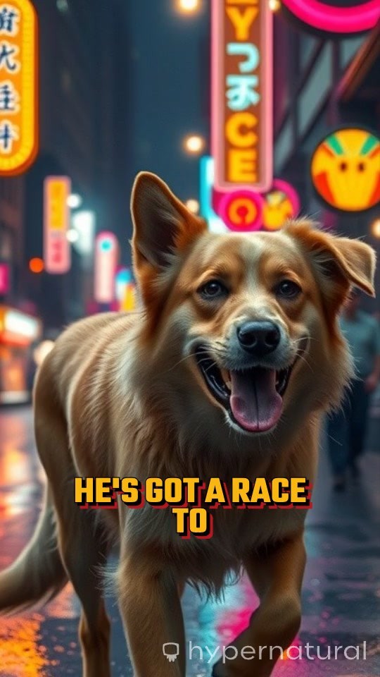 Neon Night Race: Dog Behind the Wheel
