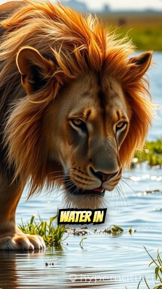 Lion vs Crocodile: Brave Rescue in the Lake!