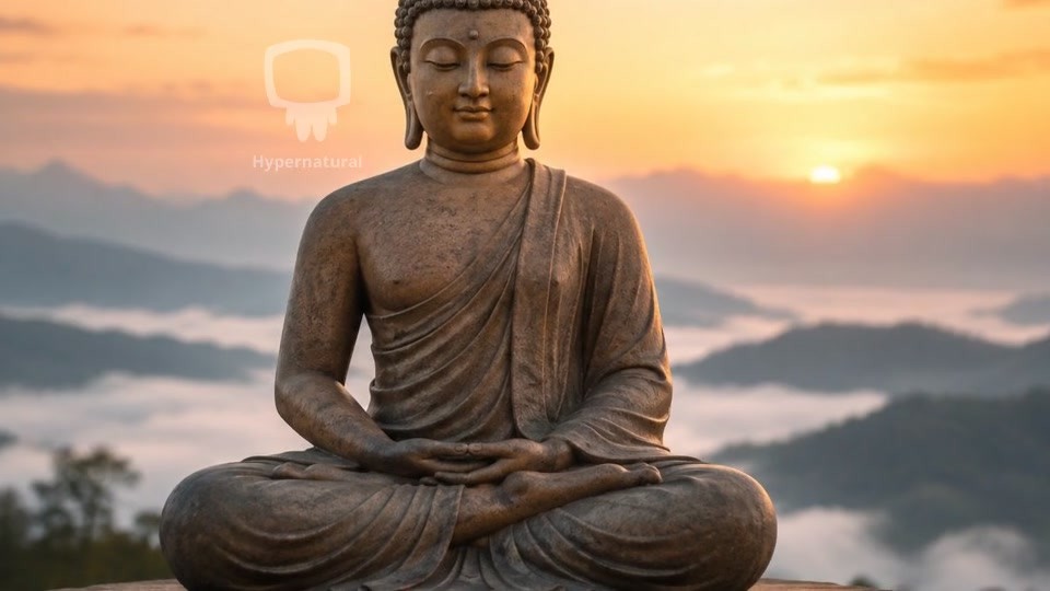 Serene Buddha with Moving Background