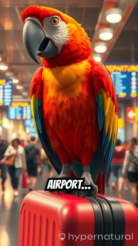 Parrot's Packing Adventure at the Airport!