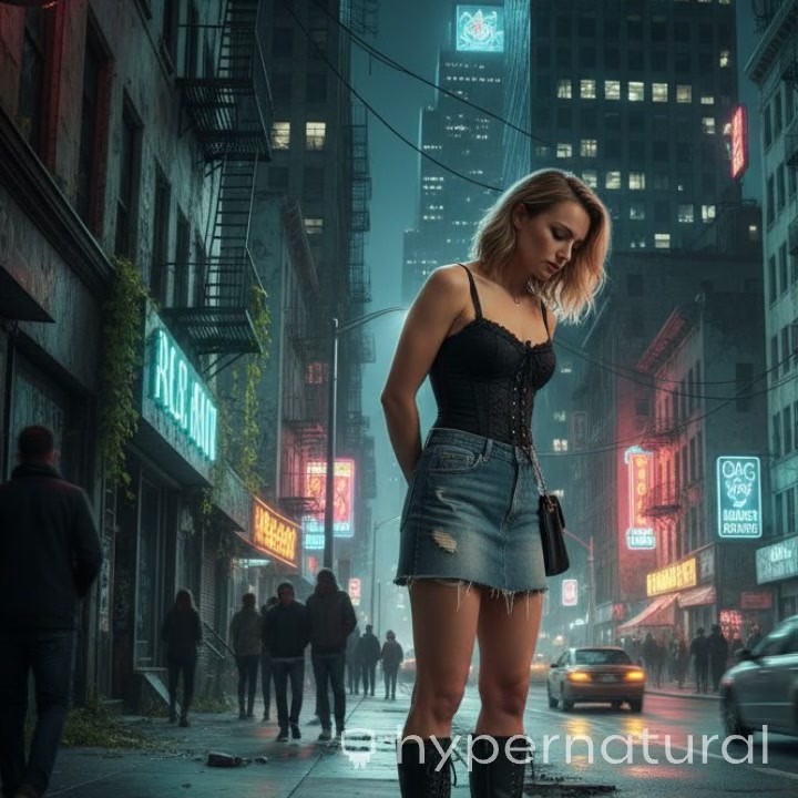Echoes of Despair: A Hyperreal Night in the City