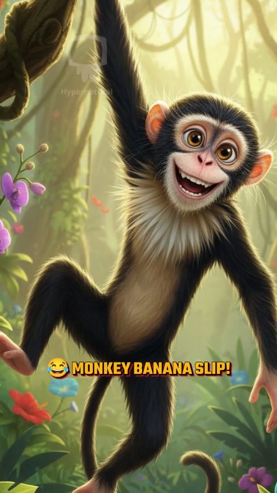 Monkey vs Banana Peel: Epic Slip!