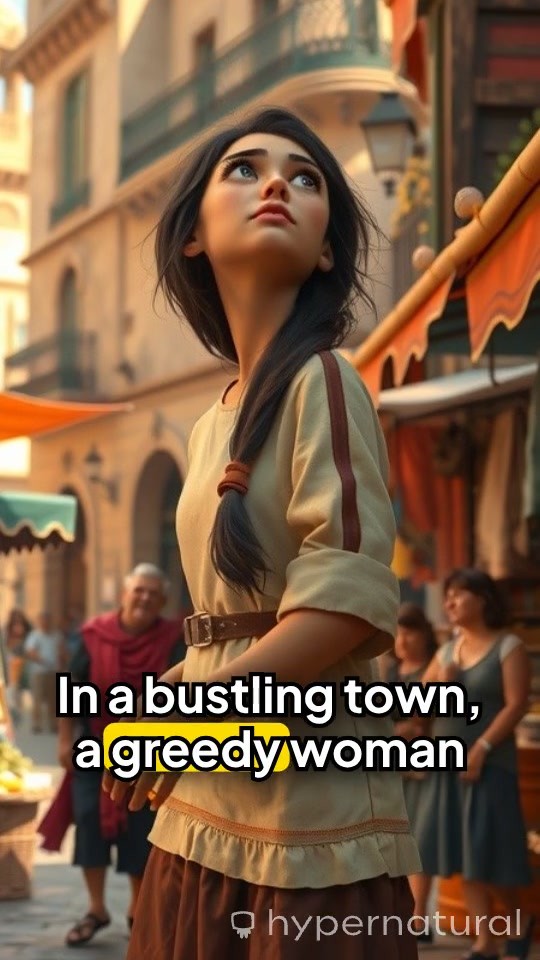 The Greedy Woman and the Escaping Pigeon