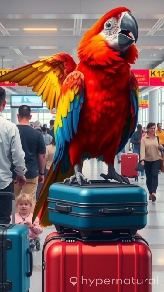 Parrot’s Packed Adventure at the Airport!