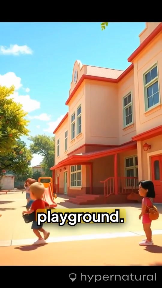 Children Playing on the School Ground