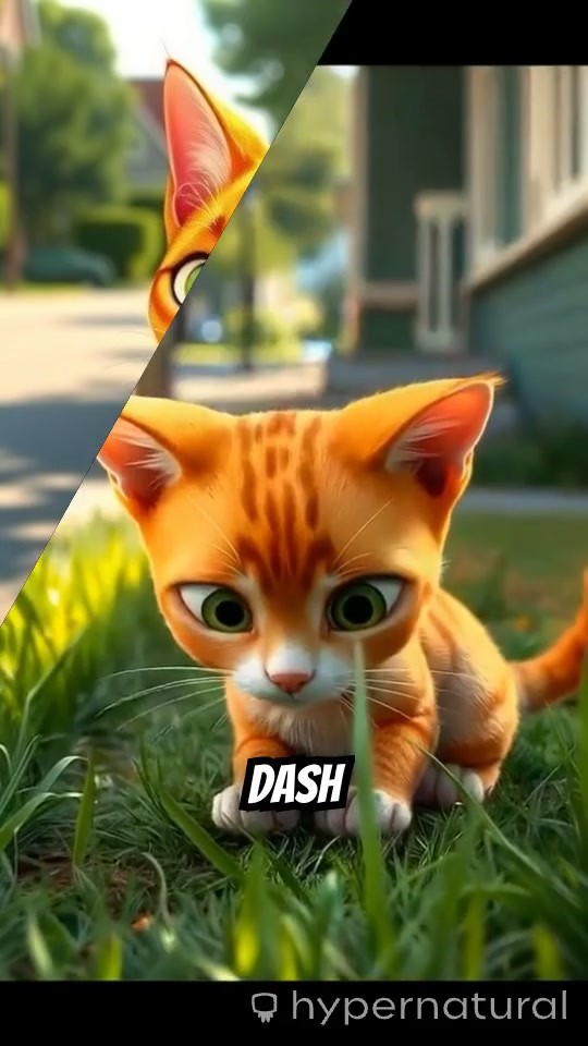 Cat Running on the Road