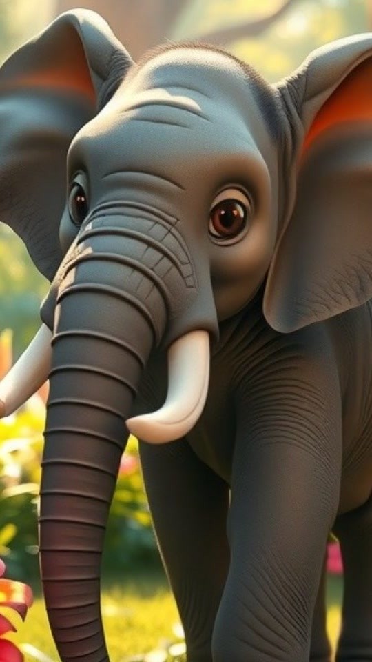 Join Baby Elephant's Colorful Adventure!