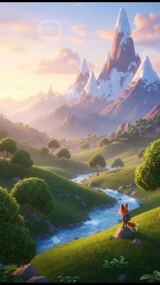 Heartfelt Cat Crying at the Mountain