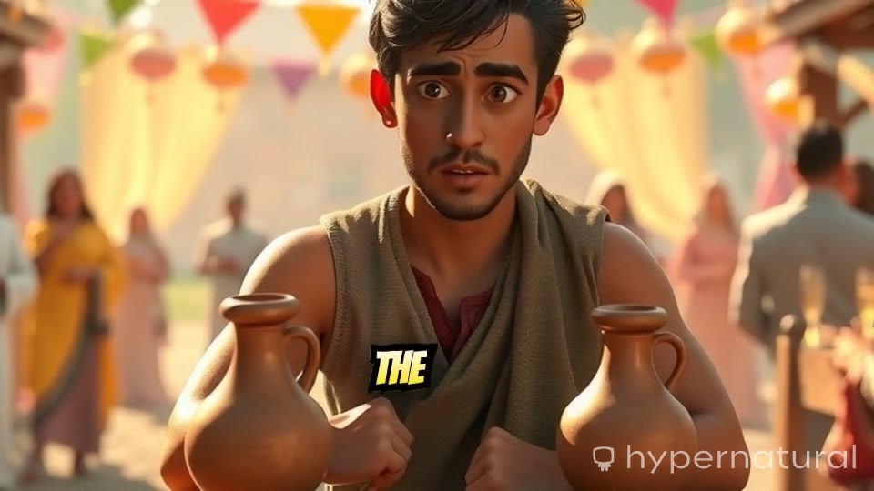 Jesus Turns Water into Wine in Canaan