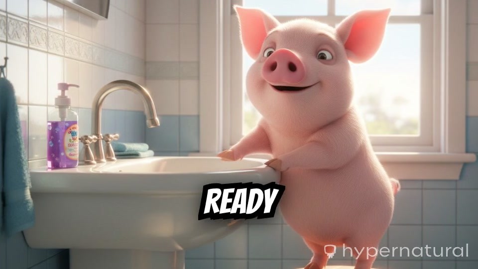 Hand Washing Fun with John Pork: Catchy Tune for Kids!