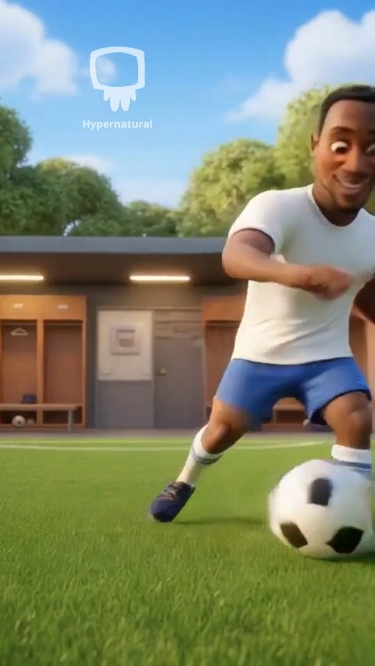 3D Cartoon Child and Dog at Play