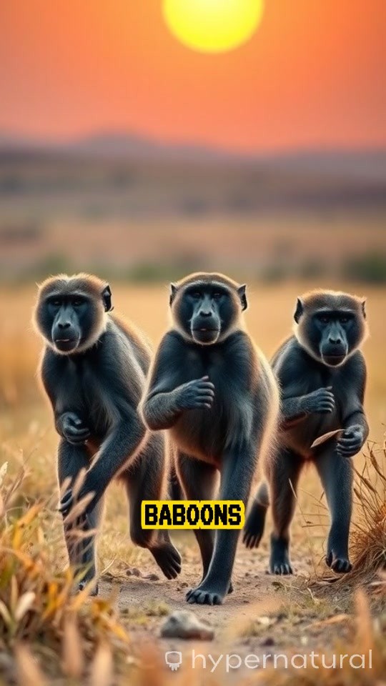 Baboon and Monkey Meal Time