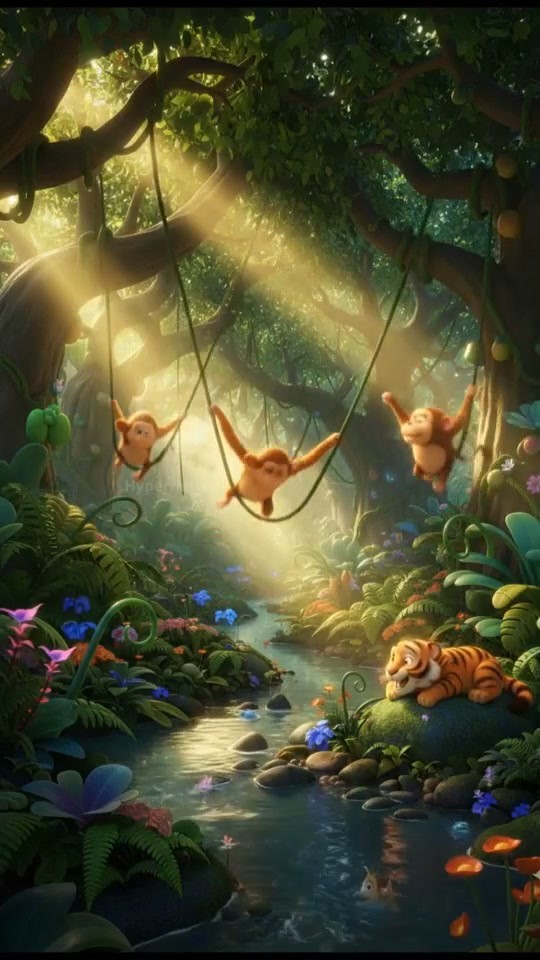 The Lost Lion and the Clever Monkey