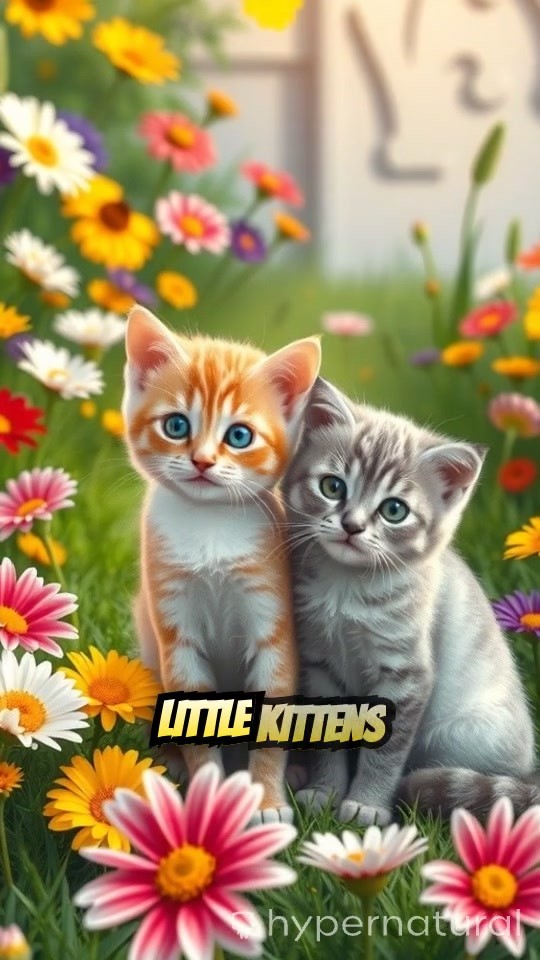 Kittens' Joyful Playtime in the Garden